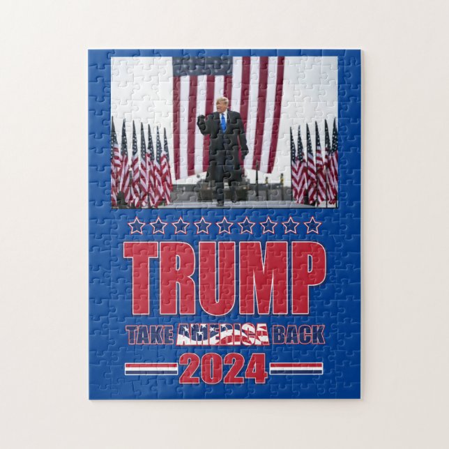 Trump 2024 Take America Back Jigsaw Puzzle (Vertical)