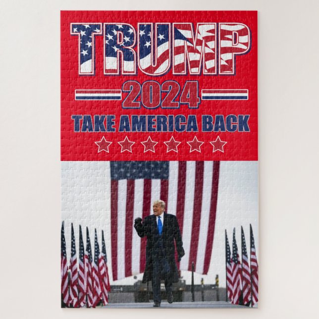 Trump 2024 Take America Back Jigsaw Puzzle (Vertical)