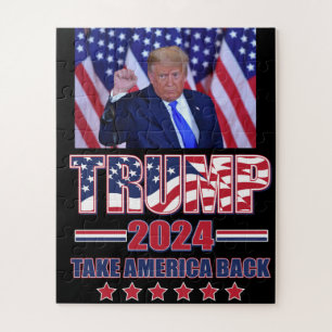 Trump 2024 Take America Back Jigsaw Puzzle