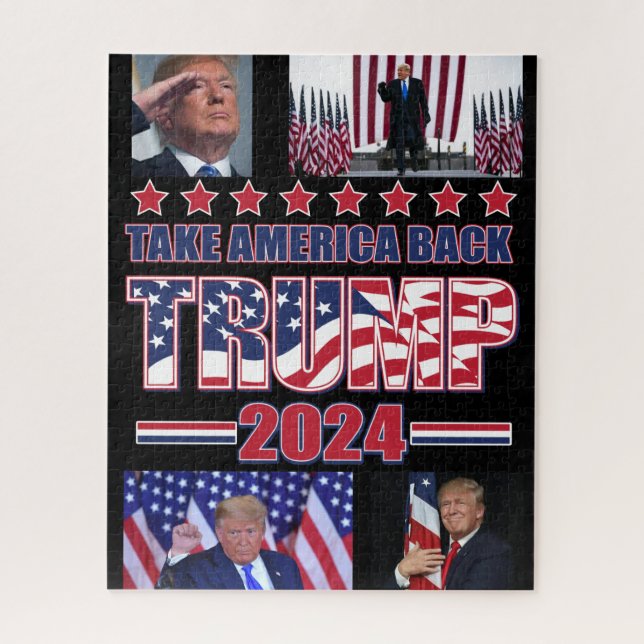 Trump 2024 Take America Back Jigsaw Puzzle (Vertical)