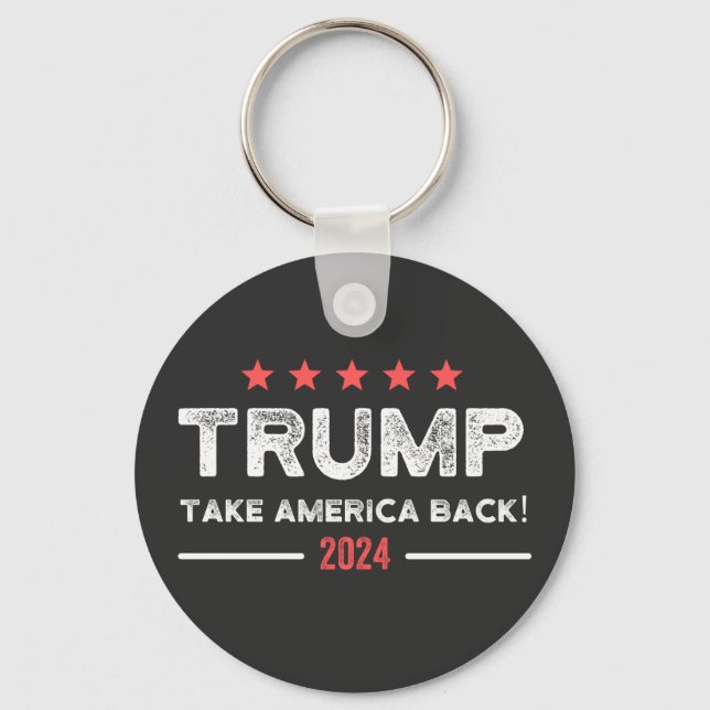 Trump 2024 Take America Back Key Ring (Front)