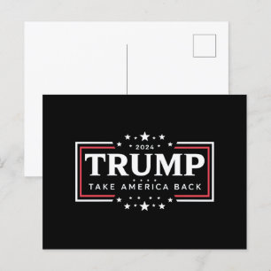 Trump 2024 Take America Back  Postcard