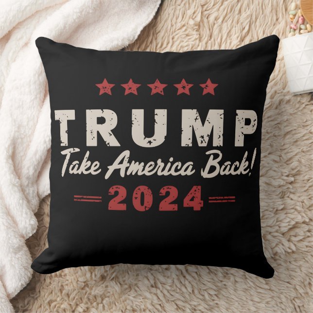 Trump 2024 Take America Back President 47 USA Cushion (Blanket)