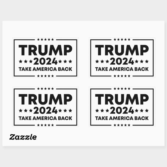 Trump 2024   Take America Back Rectangular Sticker (Sheet)