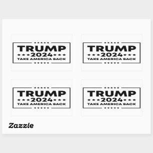 Trump 2024 Take America Back Rectangular Sticker