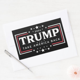 Trump 2024 Take America Back  Rectangular Sticker