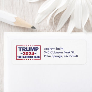 Trump 2024 Take America Back Return Address Label