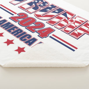 Trump 2024 Take America Back Sherpa Blanket