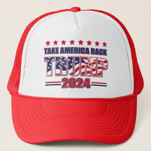 TRUMP-2024 Take America Back Trucker Hat