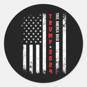 Trump 2024 Take America Byck Republican Political Classic Round Sticker