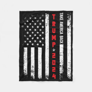 Trump 2024 Take America Byck Republican Political  Fleece Blanket