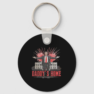Trump 2024 Take America Ck Daddy's Home Trump Pink Key Ring