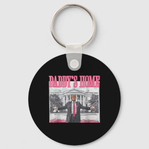 Trump 2024 Take America Ck Daddy's Home Trump Pink Key Ring