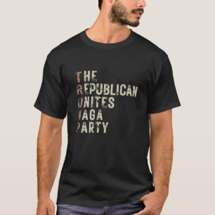 Trump 2024 The Republican Unites MAGA Part US Flag T-Shirt