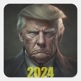 Trump 2024: The Revenge Tour Begins Square Sticker