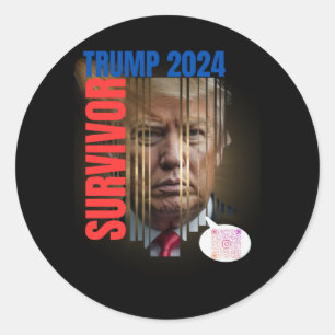 Trump 2024 The Survivor Classic Round Sticker