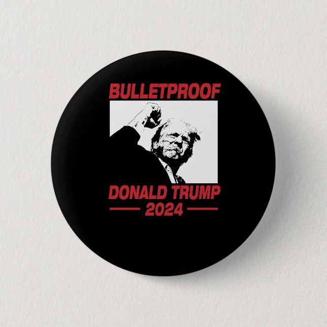 Trump 2024 Trump Rally Trump Ear Donald Trump Pres 6 Cm Round Badge (Front)