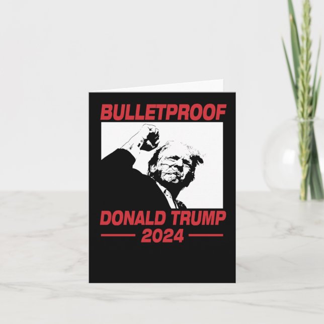 Trump 2024 Trump Rally Trump Ear Donald Trump Pres Card (Front)