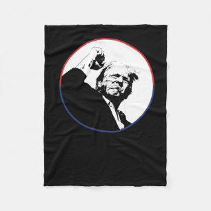 Trump 2024 Trump Rally Trump Ear Donald Trump Pres Fleece Blanket