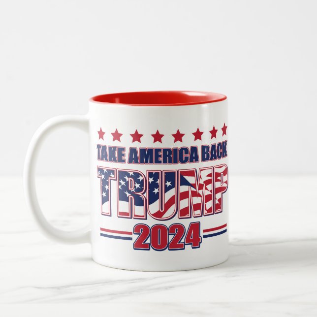 Trump 2024 Two-Tone coffee mug (Left)