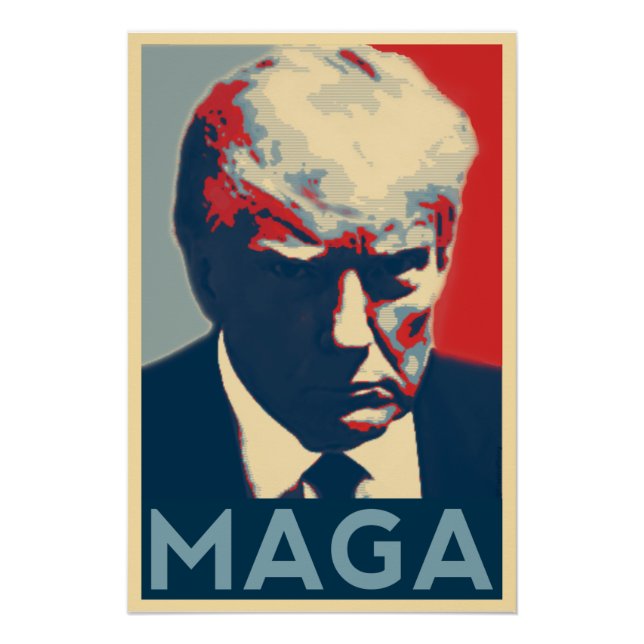 Trump 2024 Ultimate Mugshot Style MAGA Poster (Front)