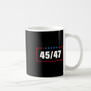 Trump 2024 Vintage 45 47 America Flag Shirt For Wo Coffee Mug