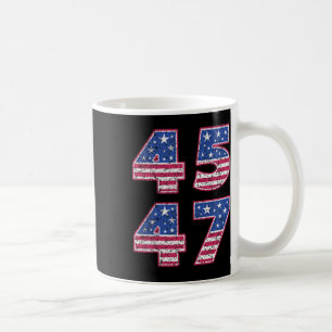Trump 2024 Vintage 45 47 America Flag Tee For Wome Coffee Mug