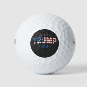 Trump 2024 Vintage Patriotic American Flag Gift  Golf Balls