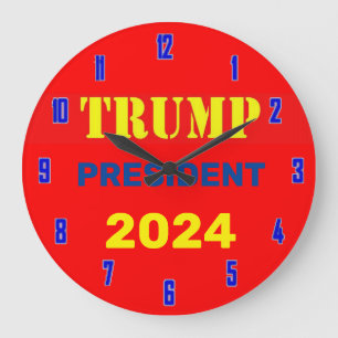 TRUMP 2024  WATCH LARGE CLOCK