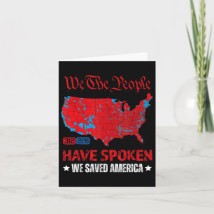 Trump 2024 We Saved America Presidential Election Card