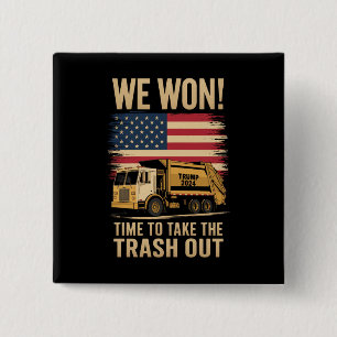 Trump 2024 We Won Wins Victory Inauguration 2025  15 Cm Square Badge