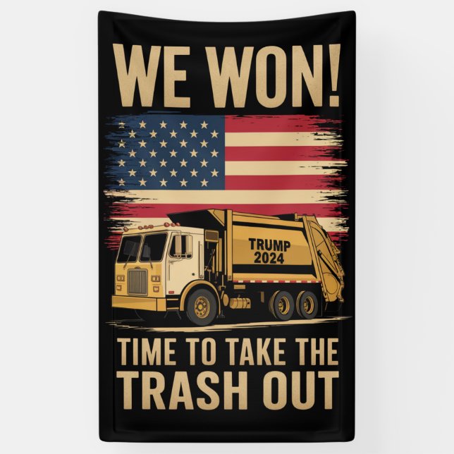 Trump 2024 We Won Wins Victory Inauguration 2025  Banner (Vertical)