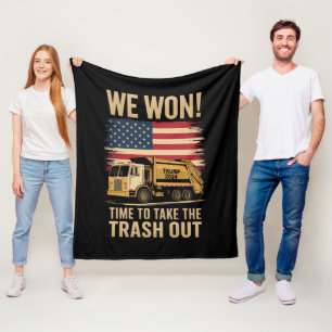 Trump 2024 We Won Wins Victory Inauguration 2025  Fleece Blanket