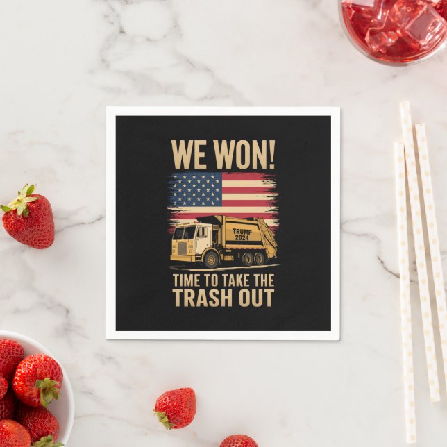 Trump 2024 We Won Wins Victory Inauguration 2025  Napkin (Insitu)