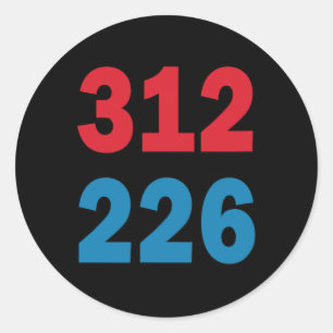Trump 2024 Winner 312 American Election Results 31 Classic Round Sticker