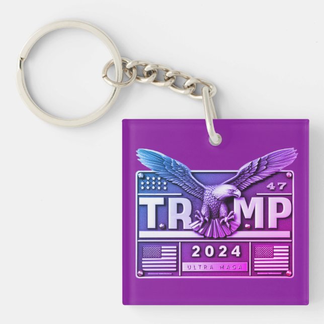 TRUMP 2024 with an Eagle Key Ring (Front)