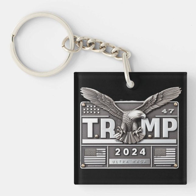 TRUMP 2024 with an Eagle Key Ring (Front)