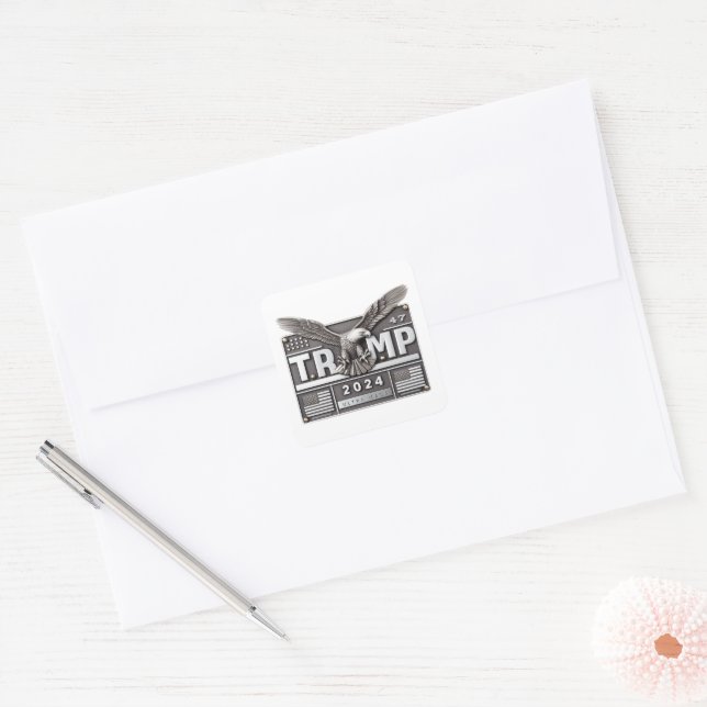 TRUMP 2024 with an Eagle Square Sticker (Envelope)