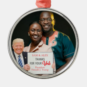 Trump 2024 Your Personalised Photo Christmas Metal Ornament