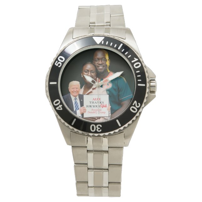 Trump 2024 Your Personalised Photo Christmas Watch (Front)
