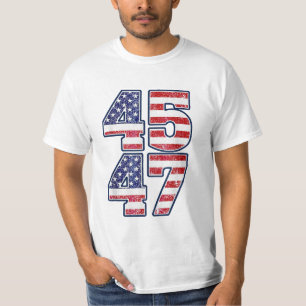Trump 2025 45 47 American Flag US daddys home T-Shirt