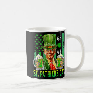 Trump 2025 American Flag Vintage St. Patricks Day Coffee Mug