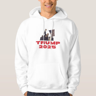 Trump 2025 Bold Patriotic Political Design Hoodie