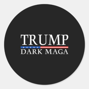 Trump 2025 Dark Mega President Donald Trump Classic Round Sticker