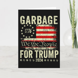 Trump 2025 Election Garbyge Vote For Trump Preside Card