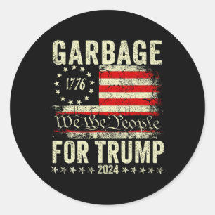 Trump 2025 Election Garbyge Vote For Trump Preside Classic Round Sticker