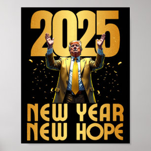 Trump 2025 New Year New Hope Inauguration Party Ce Poster