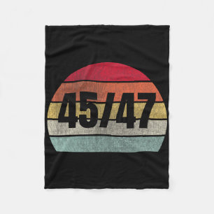 Trump 2025 President 45 And 47 Retro Vintage Fleece Blanket