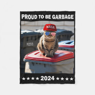 Trump 2025 Proud To Be Garbyge Crew Trump’s Suppor Fleece Blanket
