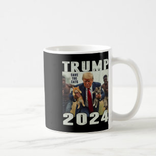 Trump 2025 Save The Cats Saying Debyte Coffee Mug